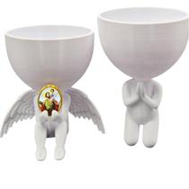 Kit Decoração São Cristovão Anjinho Relicario Oração