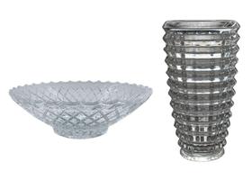 Kit decoração vaso e centro de mesa vidro cristal Kit decoração vaso e centro de mesa vidro cristal