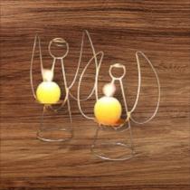 Kit Decorações 2 anjo em ferro com suporte castiçal. Kit Decorações 2 anjo em ferro com suporte castiçal.