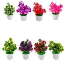 Kit Decorativo 4 Vasos Arranjos Flores Planta Sala Banheiro COR:VARIADAS Kit Decorativo 4 Vasos Arranjos Flores Planta Sala Banheiro COR:VARIADAS