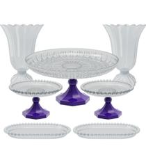 Kit Decorativo 7 Peças Boleira Lapidada Festa Eventos