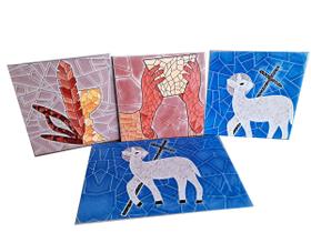 Kit Decorativo Azulejos Artes Católicas Igrejas e Capelas