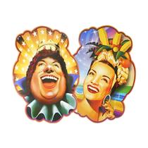 Kit Decorativo Carnaval Rei Momo e Carmen Miranda - 2 Itens