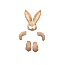 Kit Decorativo Coelho 30cm Kit Decorativo Coelho 30cm