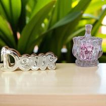 Kit Decorativo de Enfeites com Pote 100 Cápsulas com Versiculos da Biblia com Frase Deus Fé Decora