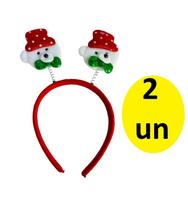 Kit Decorativo Enfeite Tiara Arco Urso Ursinho Natal - 2un - Blook