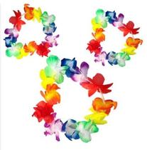 Kit Decorativo Havaiano Com 3 Peças