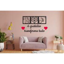 Kit Decorativo MDF Respire fundo e confie no processo”