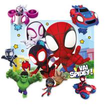 Kit Decorativo Painel e Personagens - Festa Spidey e Seus Amigos - 1 unidade - Regina -