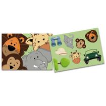 Kit Decorativo Safari Animais - 9 Itens Kit Decorativo Safari Animais - 9 Itens