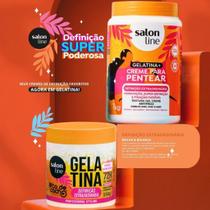 Kit Definição Extraordinária com Creme para Pentear 1kg e Gelatina 550g todecacho Salon Line