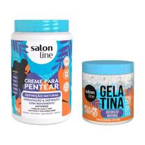 Kit Definição Natural Com Creme Para Pentear E Gelatina Salon Line