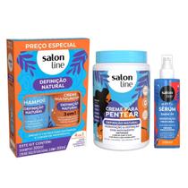 Kit Definição Natural Sh+Cond Creme 1kg Sérum leave-in 200ml