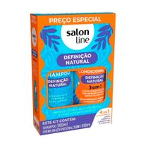 Kit Definição Natural Shampoo 300ml e Creme Multifuncional 300ml Salon Line