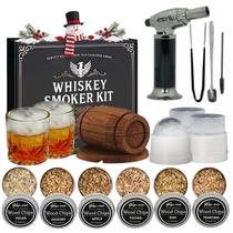 Kit Defumador de Whisky OYIMNB Bourbon com Maçarico para Coquetéis, 6 Sabores