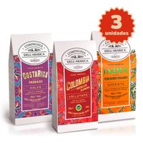 Kit Degustação Café Compagnia Dell'Arabica - Colômbia, Costa Rica e Índia 3x250g Kit Degustação Café Compagnia Dell'Arabica - Colômbia, Costa Rica e Índia 3x250g