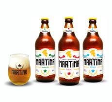 Kit Degustação Martina - 3 Garrafas de 600ml + Copo 300ml - Blondine