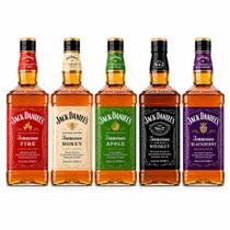 Kit Degustação Whisky Jack Daniel's 5 Sabores Garrafa 1L Kit Degustação Whisky Jack Daniel's 5 Sabores Garrafa 1L