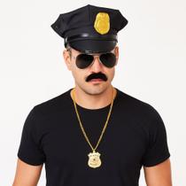 Kit Delegado Policial Fantasia Carnaval Kit Delegado Policial Fantasia Carnaval