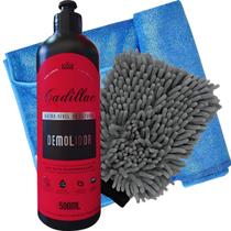 Kit Demolidor Cadillac Shampoo Lavagem Pesada Automotiva Espuma Alta Densidade 500ml Toalha Secagem Detailer Luva Microfibra Kit Demolidor Cadillac Shampoo Lavagem Pesada Automotiva Espuma Alta Densidade 500ml Toalha Secagem Detailer Luva Microfibra