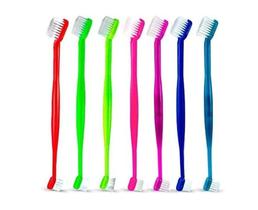 Kit Dental Cães e Gatos Gel Dental Sabor Carne Escova Dedeira Escova Cabo Longo Cia do Pet