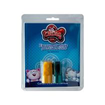 Kit Dental CatDog Para Cães e Gatos com 2 Dedeiras - Cores Sortidas Kit Dental CatDog Para Cães e Gatos com 2 Dedeiras - Cores Sortidas