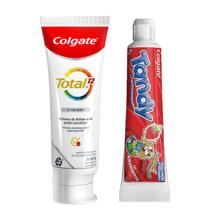 Kit Dental Colgate Total 12 Clean 90g+Tandy Morangostoso 50g