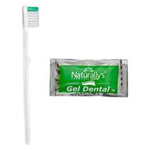 Kit Dental Escova Dente Desc + Creme Dental 4 G Cx 125 Kits - Naturallys