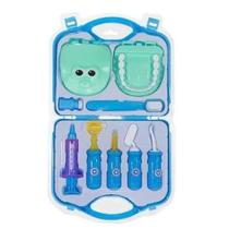Kit Dentista Boy Maleta com 9 Peças Art Brink Azul