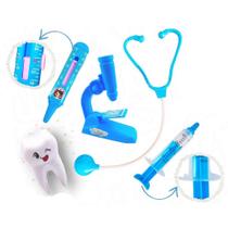 Kit Dentista Brinquedo Meninos Azul Brincadeira Divertida Inmetro - Toys