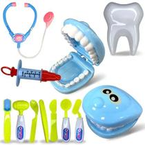 Kit Dentista Infantil Brinquedo Educativo 12 Peças Brincando Profissões Crianças