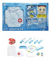 Kit Dentista Infantil Com Luz e Som 13 Peças Azul fenix