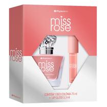 Kit Deo Colônia e Lip Gloss Phytoderm Miss Rose 75ml + 3,3ml Kit Deo Colônia e Lip Gloss Phytoderm Miss Rose 75ml + 3,3ml