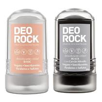 Kit Deo Rock 60g - Desodorante Cristal Original + Carvão