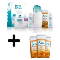 Kit Depil Bella Bivolt + 3 Ceras Refil Mel - Prático