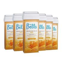 Kit Depil Bella com 6 Ceras Quente Roll-On Mel 100g