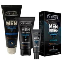 Kit Depilação Depimiel Masculino Men Corpo + Partes Íntimas