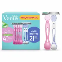 Kit Depilador Descartável Gillette Venus Suave 4 unidades + Vênus Íntima 2 unidades Kit Depilador Descartável Gillette Venus Suave 4 unidades + Vênus Íntima 2 unidades