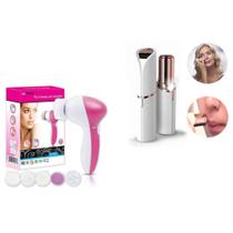 Kit Depilador Elétrico Indolor Para Sobrancelhas BATON +NOVO USB + Massageador Facial 5 EM 1 - 03 PROD