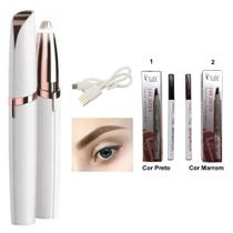 Kit Depilador Sobrancelhas Portatil NV USB + 2 Caneta Lapis Henna Tatuagem Marron / Preto ( 03 PRODUTOS) Kit Depilador Sobrancelhas Portatil NV USB + 2 Caneta Lapis Henna Tatuagem Marron / Preto ( 03 PRODUTOS)