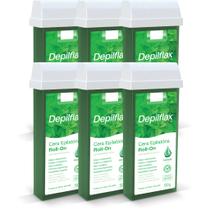 Kit Depilflax Cera Depilatória Roll-On Hortelã Pack 6 Unidades Kit Depilflax Cera Depilatória Roll-On Hortelã Pack 6 Unidades