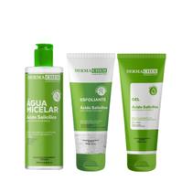 Kit Dermachem Anti Oleosidade Micelar 250ml + Esfo 100ml + Gel 100ml