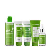 Kit Dermachem Anti Oleosidade Micelar 250ml + Sab 100ml + Esfo 100ml + Gel 100ml + Sérum 30ml