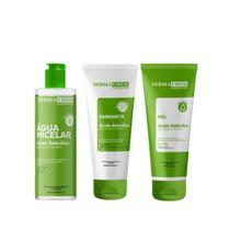 Kit Dermachem Anti Oleosidade Micelar 250ml + Sab 100ml + Gel 100ml