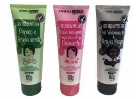 Kit DermaChem Máscaras Gel Facial Peel Off - 3 Itens Kit DermaChem Máscaras Gel Facial Peel Off - 3 Itens