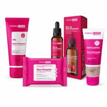 Kit dermachem rosa mosqueta limpa hidrata e renova