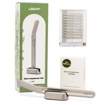 Kit Dermaplanador Leaf Shave Navalha Metálica Prata