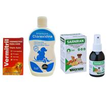Kit Dermatite - Biofarm Sarniran - Anti Coceira E Antipulgas para Cães de 7,5 à 15kg