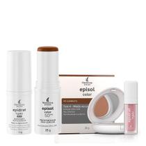 Kit Dermomake c/ Episol Color stick - Méd Esc +Lip Oil - Sem Cor Kit Dermomake c/ Episol Color stick - Méd Esc +Lip Oil - Sem Cor