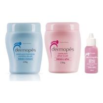 Kit Dermopés Abelha Rainha Creme para os pés Hidrata e Afina + Restaura + loção milagre Pés 30ml.